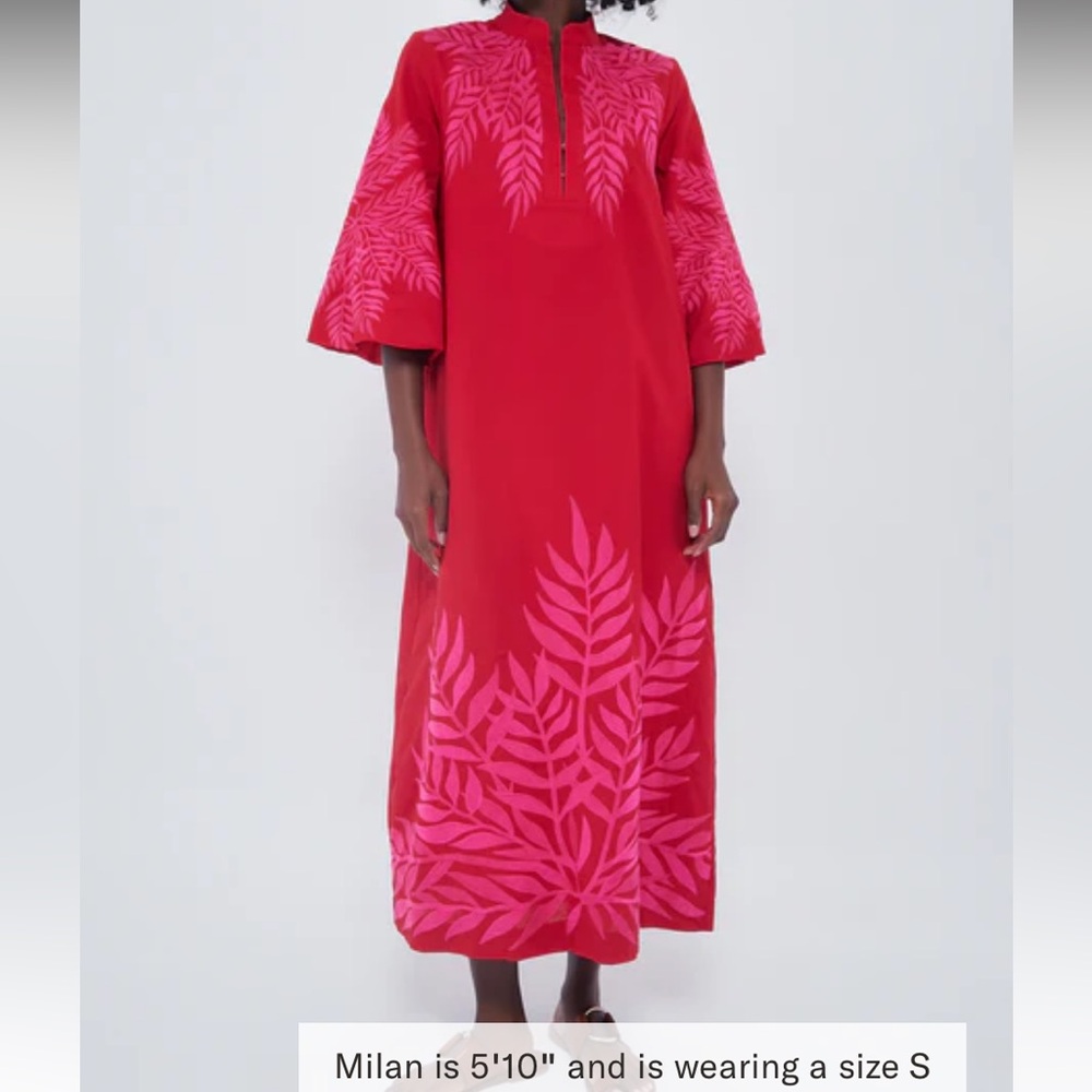 Tuckernuck Red Bell Sleeve Maxi Dress Resort Wear